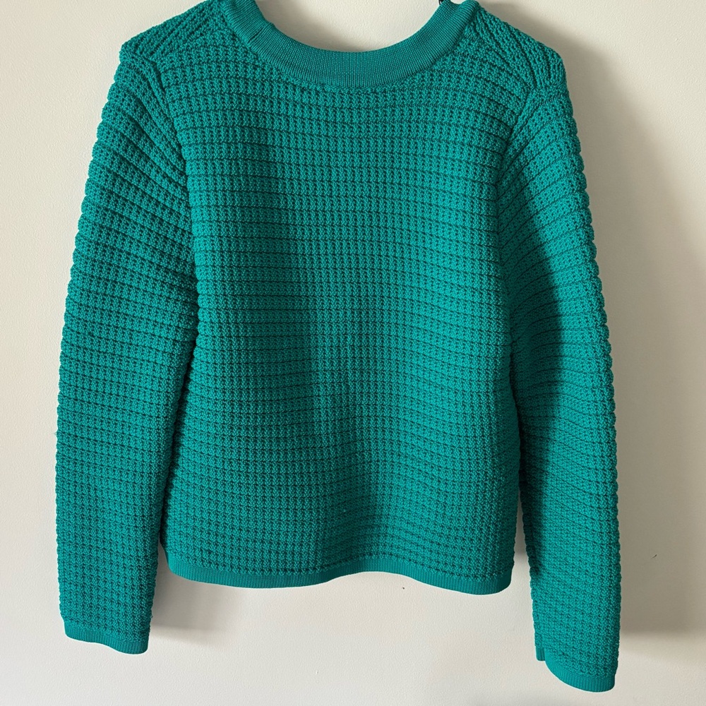 Talbots Lapis Kate Cardigan Textruded Knit Cardigan Jacket Petite Large - Picture 7 of 12
